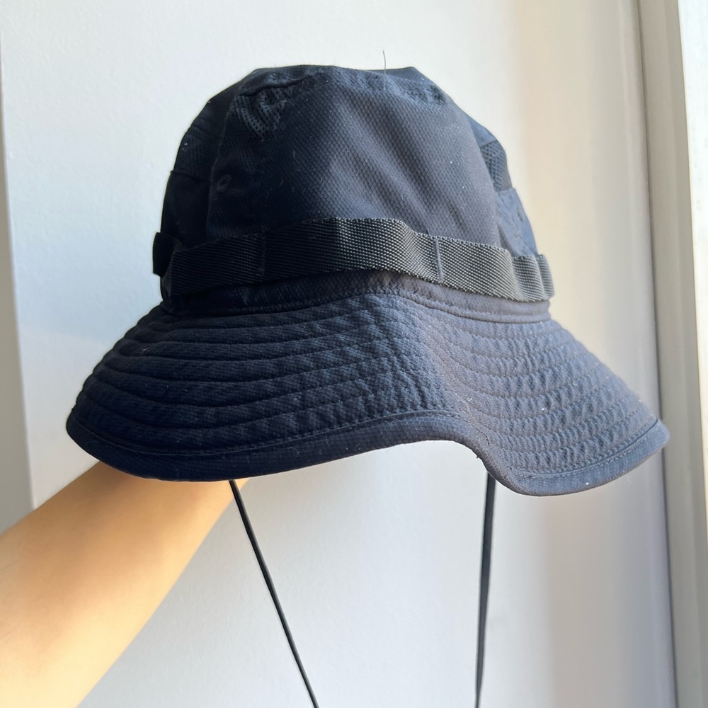 ADIDAS — Drawstring Bucket Hat (Black) — One Size - Picture 3 of 6